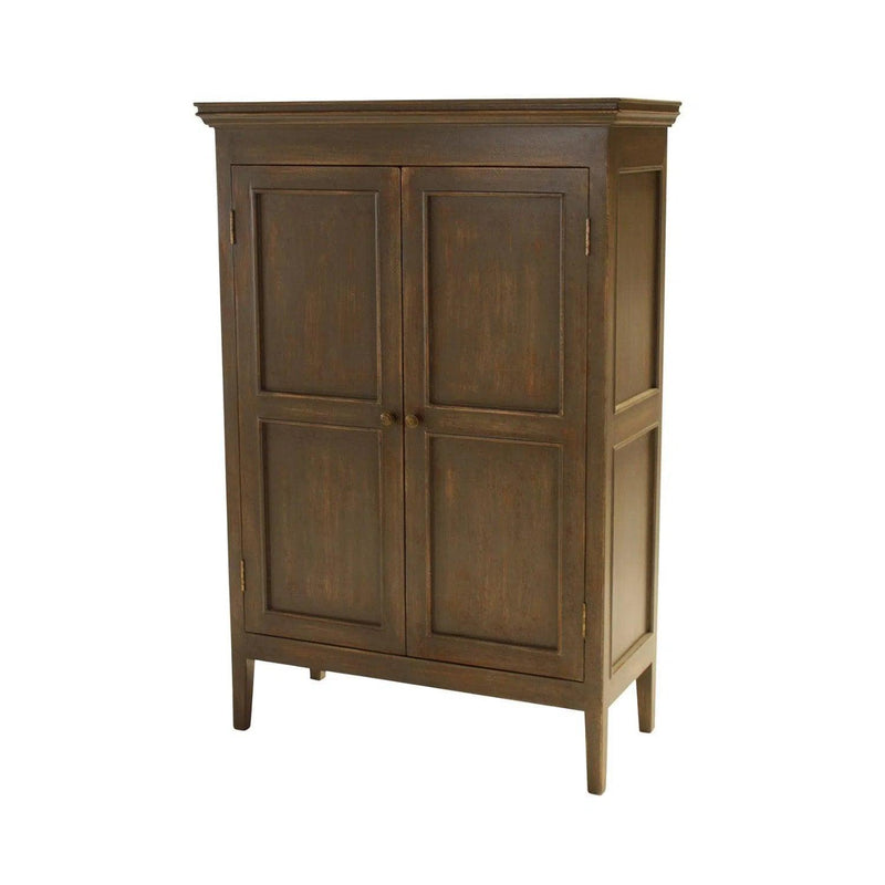 Solid Wood Armoire Sardinia Natural Brown Finish Sideboards LOOMLAN By Peninsula Home