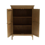 Solid Wood Armoire Sardinia Natural Brown Finish Sideboards LOOMLAN By Peninsula Home