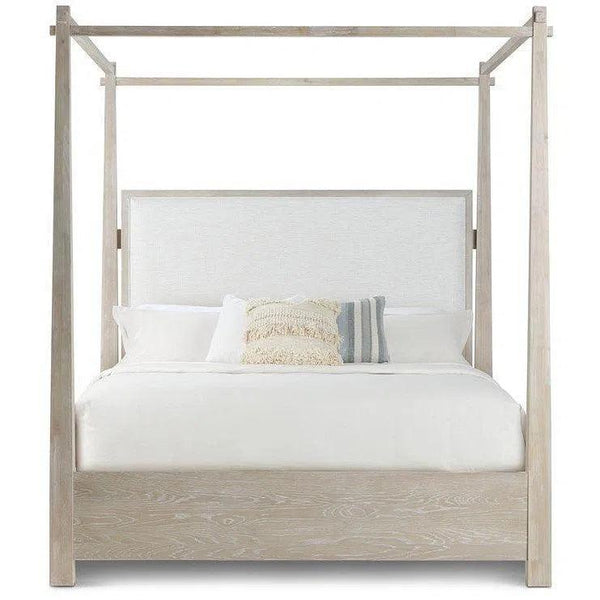 Solid Wood Boca Grande King Upholstered Canopy Bed Beds LOOMLAN By Panama Jack