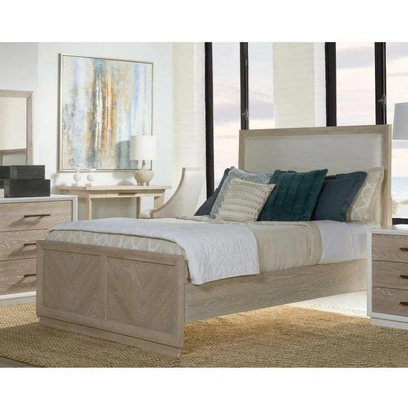 Solid Wood Boca Grande Queen Panel Upholstered Bed Beds LOOMLAN By Panama Jack