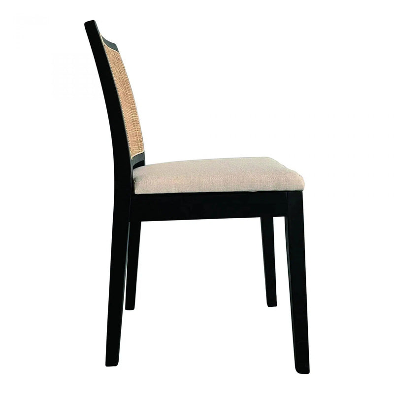 Solid Wood Frame In Black Orville Dining Chair Black Set of 2 Dining Chairs LOOMLAN By Moe's Home