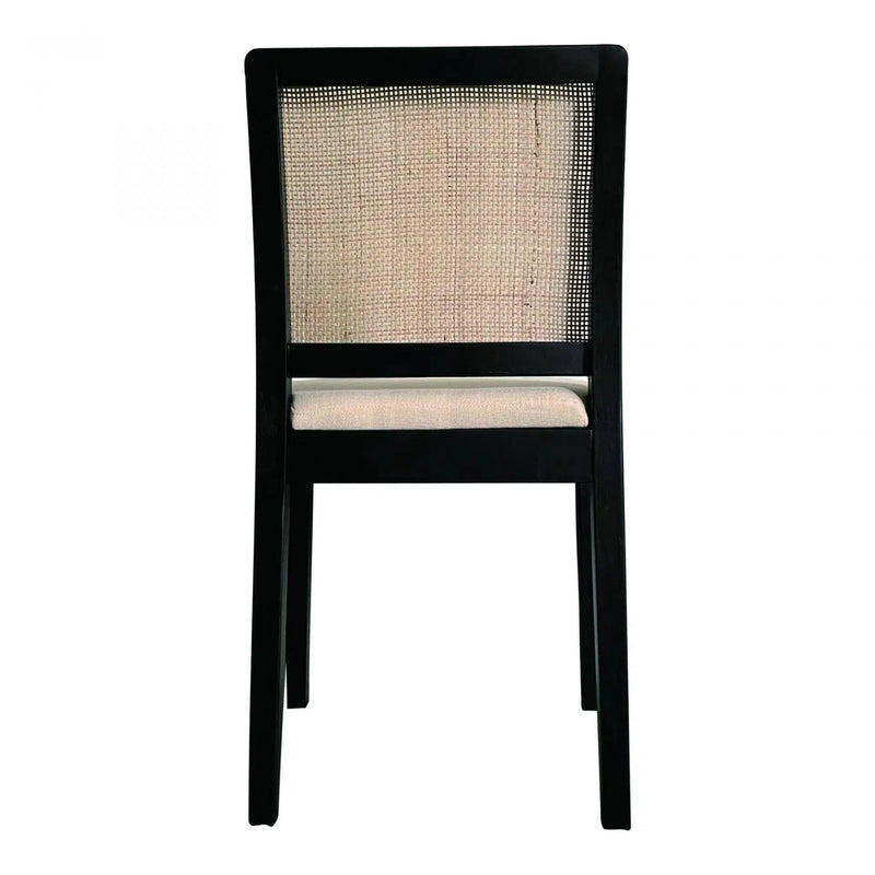 Solid Wood Frame In Black Orville Dining Chair Black Set of 2 Dining Chairs LOOMLAN By Moe's Home