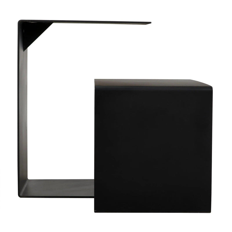 Solo Side Table, Black Steel Side Tables LOOMLAN By Noir