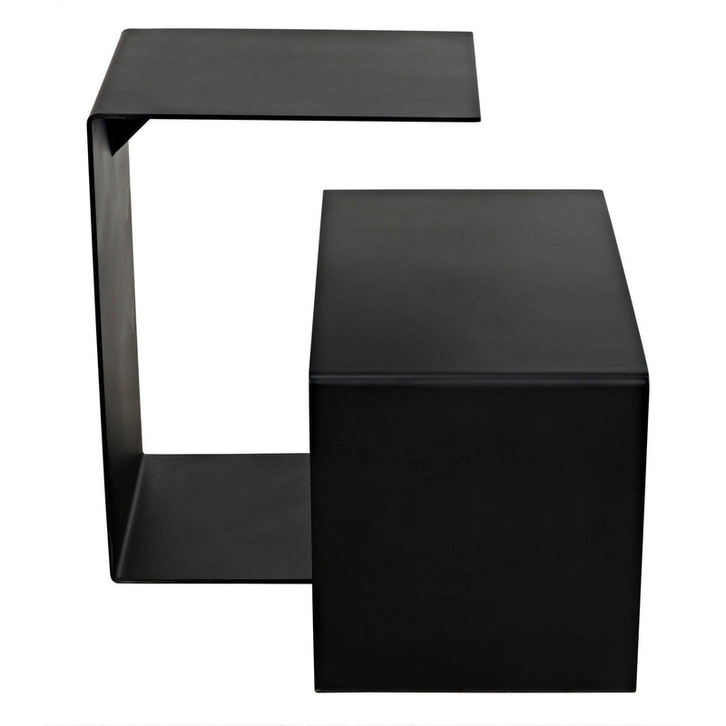 Solo Side Table, Black Steel Side Tables LOOMLAN By Noir