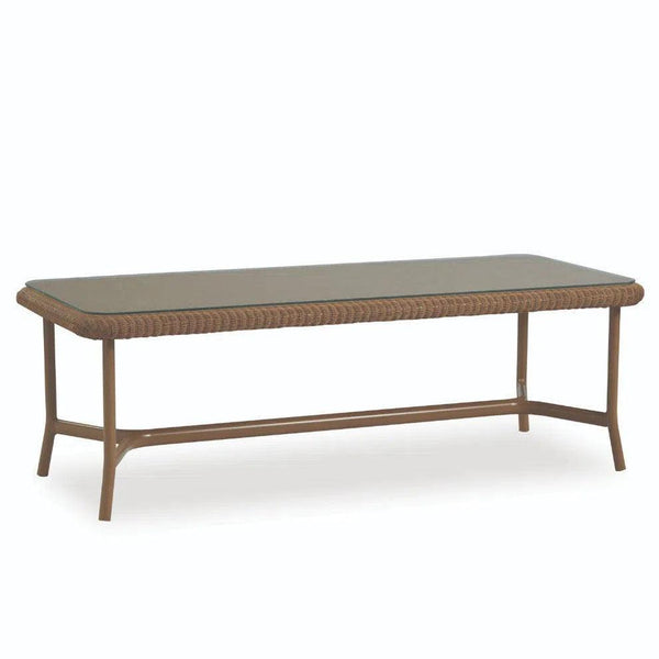 Solstice Outdoor Rectangle Coffee Table Patio Furniture Lloyd Flanders Outdoor Side Tables LOOMLAN By Lloyd Flanders