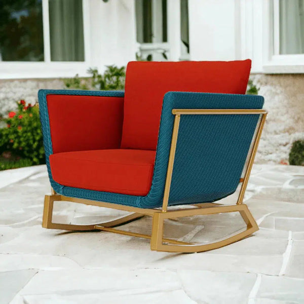 Solstice Outdoor Wicker Lounge Rocker Chair Patio Furniture Outdoor Lounge Chairs LOOMLAN By Lloyd Flanders