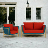 Solstice Outdoor Wicker Loveseat Deep Seating Patio Furniture Outdoor Sofas & Loveseats LOOMLAN By Lloyd Flanders