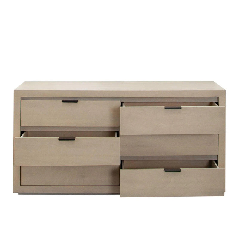 Sonoma Natural Wood 6-Drawer Dresser Dressers LOOMLAN By Diamond Sofa