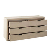 Sonoma Natural Wood 6-Drawer Dresser Dressers LOOMLAN By Diamond Sofa