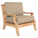 Sonoma Teak Deep Seating Outdoor Club Chair with Sunbrella Cushion Outdoor Lounge Chairs LOOMLAN By HiTeak