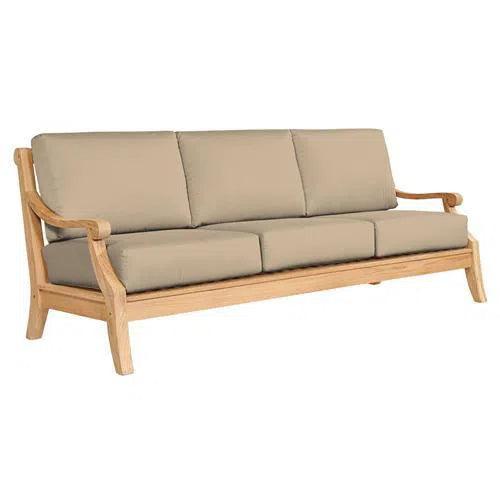 Sonoma Teak Deep Seating Outdoor Sofa with Sunbrella Cushions Outdoor Sofas & Loveseats LOOMLAN By HiTeak