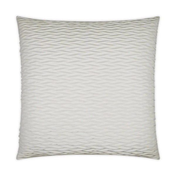Sophia Ivory Solid Textured Ivory Large Throw Pillow With Insert Throw Pillows LOOMLAN By D.V. Kap