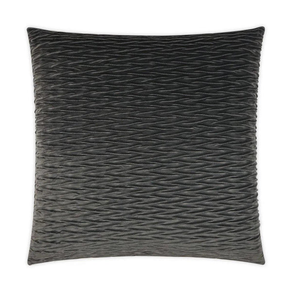 Sophia Steel Solid Textured Grey Large Throw Pillow With Insert Throw Pillows LOOMLAN By D.V. Kap