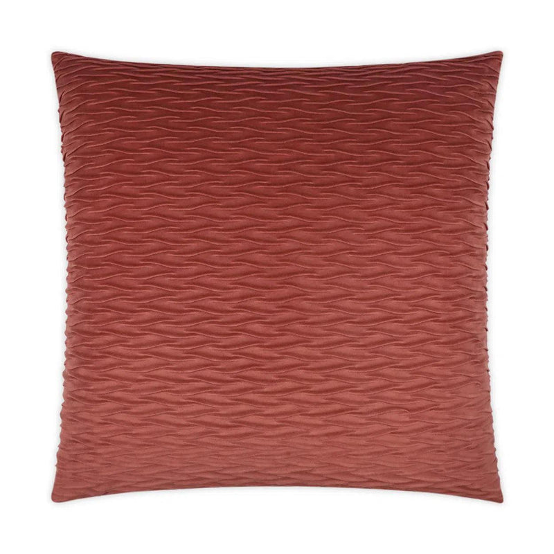 Sophia Terracotta Solid Textured Copper Large Throw Pillow With Insert Throw Pillows LOOMLAN By D.V. Kap