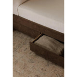 Sophia Wood Brown Bed Beds LOOMLAN By Moe's Home