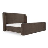 Sophia Wood Brown Bed Beds LOOMLAN By Moe's Home