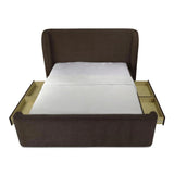 Sophia Wood Brown Bed Beds LOOMLAN By Moe's Home