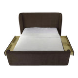 Sophia Wood Brown Bed Beds LOOMLAN By Moe's Home