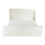 Sophia Wood White Bed Beds LOOMLAN By Moe's Home