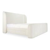 Sophia Wood White Bed Beds LOOMLAN By Moe's Home