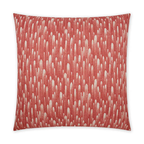 Space Coral Transitional Abstract Red Large Throw Pillow With Insert Throw Pillows LOOMLAN By D.V. Kap