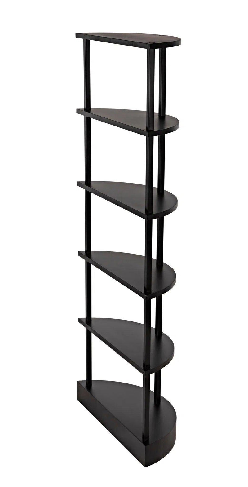 Spago Bookcase, Black Metal Bookcases LOOMLAN By Noir