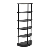 Spago Bookcase, Black Metal Bookcases LOOMLAN By Noir