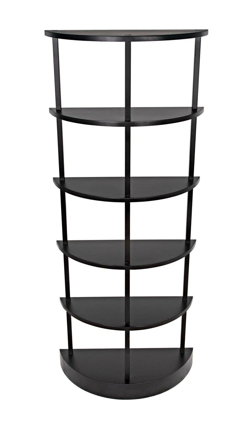 Spago Bookcase, Black Metal Bookcases LOOMLAN By Noir