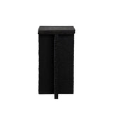 Spectre Slat Stone Black Square Accent Table Side Tables LOOMLAN By Diamond Sofa