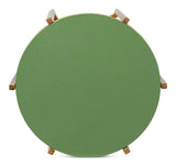 Spence Mdf and Iron Green Round Side Table Side Tables LOOMLAN By Sarreid