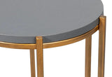 Spence Mdf and Iron Grey Round Side Table Side Tables LOOMLAN By Sarreid