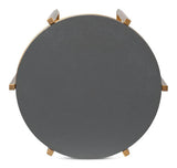 Spence Mdf and Iron Grey Round Side Table Side Tables LOOMLAN By Sarreid