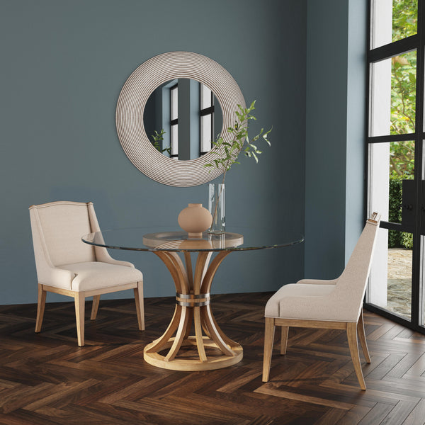 Spin Wood White Wash Wall Mirror Wall Mirrors LOOMLAN By Bassett Mirror