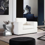 Spire Square Accent Table in Casted Aluminum in Nickel Finish Side Tables LOOMLAN By Diamond Sofa