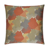 Splatter Tangerine Red Throw Pillow With Insert Throw Pillows LOOMLAN By D.V. Kap