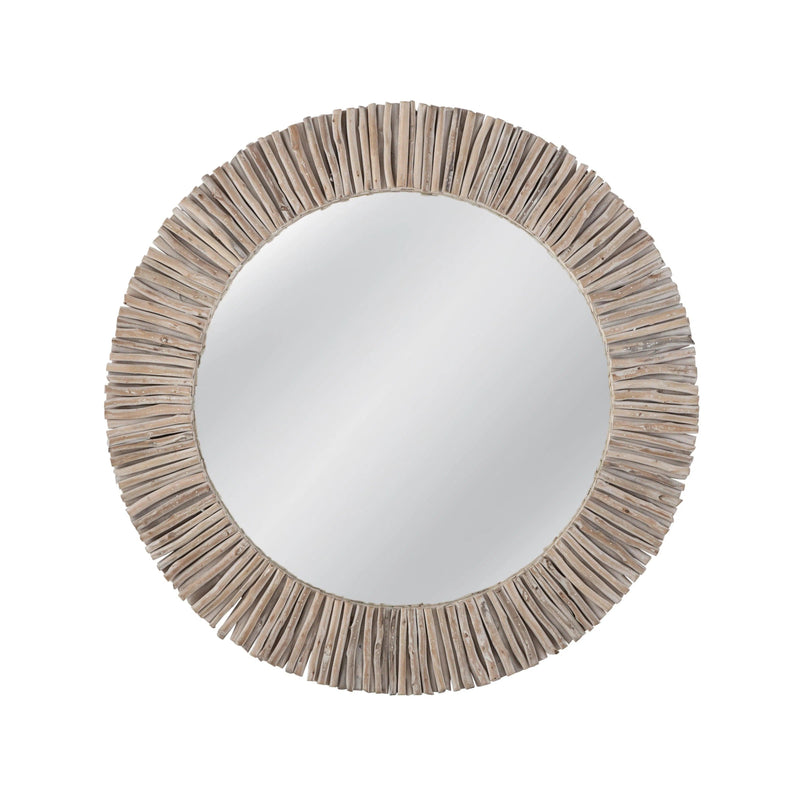 Splay Wood Brown Wall Mirror Wall Mirrors LOOMLAN By Bassett Mirror