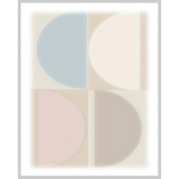 Split Circle V Artwork Framed Canvas With Floating Frame Artwork LOOMLAN By LOOMLAN