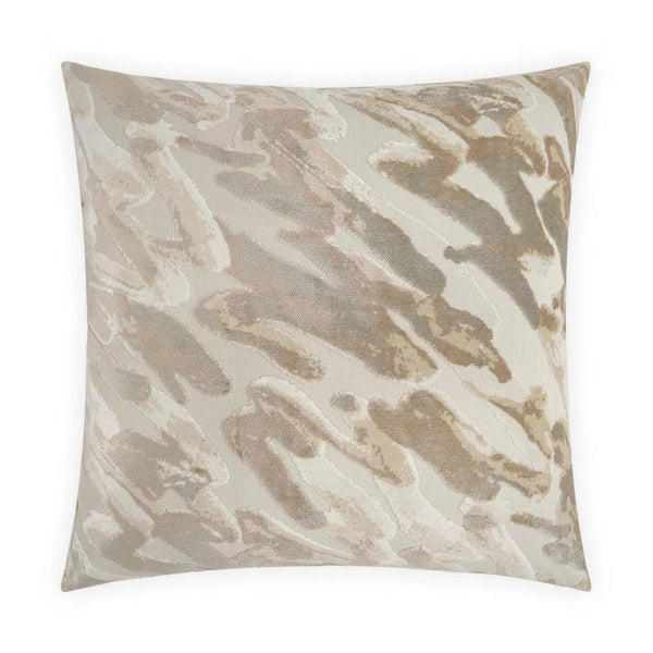 Spoken Shimmer Brown Throw Pillow With Insert Throw Pillows LOOMLAN By D.V. Kap