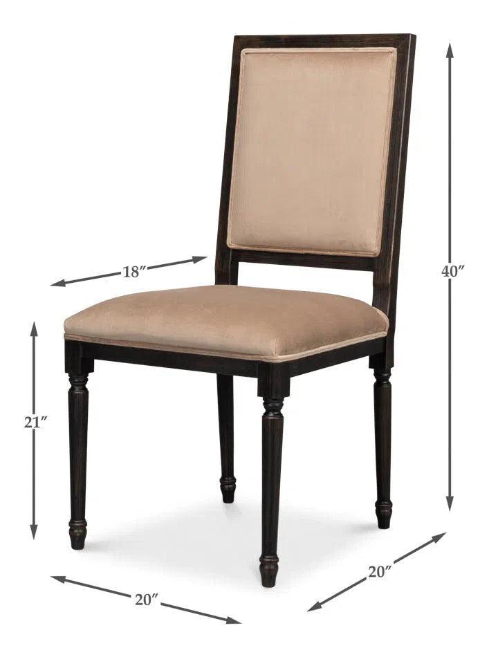 Square Fabric Upholstered Dining Chair (Set Of 2)