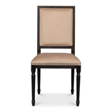 Square Back Dining Chairs Set of 2 Nero Toffee Dining Chairs LOOMLAN By Sarreid