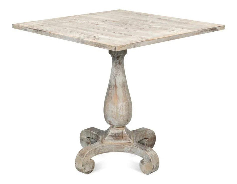 Square Bistro Table Grey Oak Dining Tables LOOMLAN By Sarreid