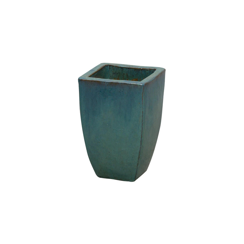 Square Handmade Ceramic Planter Outdoor Planters LOOMLAN By Emissary