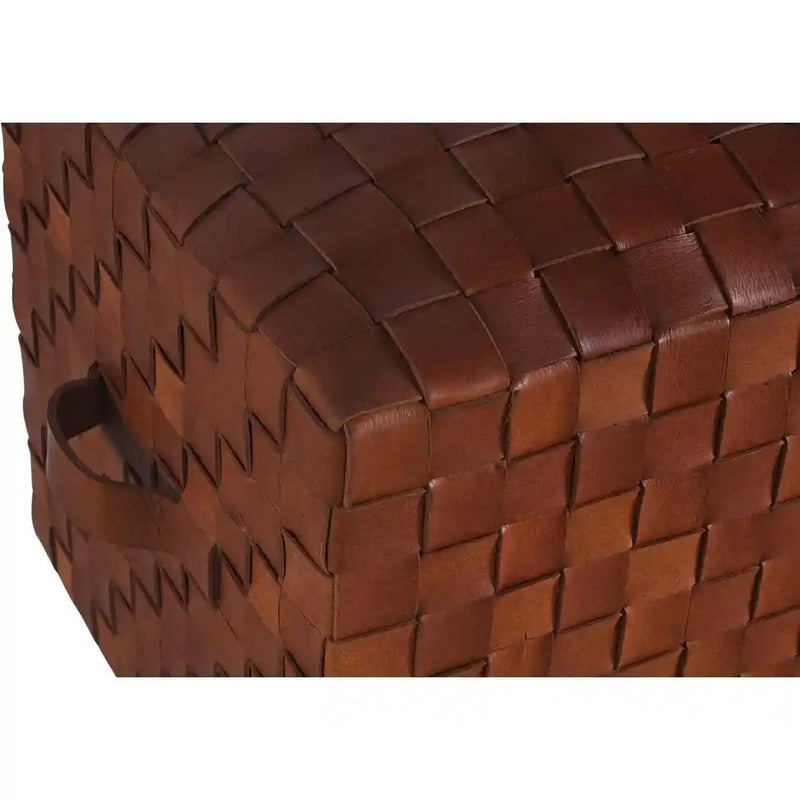 Brooklyn Leather Stylish Pouf