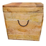 Square Rustic Storage Cube Trunk Farmhouse Jameson Trunks LOOMLAN By LOOMLAN