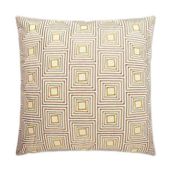 Squared Off Brown Throw Pillow With Insert Throw Pillows LOOMLAN By D.V. Kap