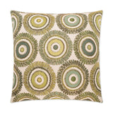 Squiggs Green Throw Pillow With Insert Throw Pillows LOOMLAN By D.V. Kap