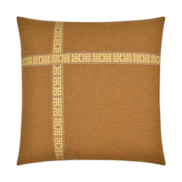 St. John Nugget Brown Throw Pillow With Insert Throw Pillows LOOMLAN By D.V. Kap