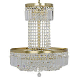 St. Petersburg Metal and Glass Chandelier With Antique Brass Chandeliers LOOMLAN By Noir