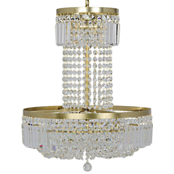 St. Petersburg Metal and Glass Chandelier With Antique Brass Chandeliers LOOMLAN By Noir