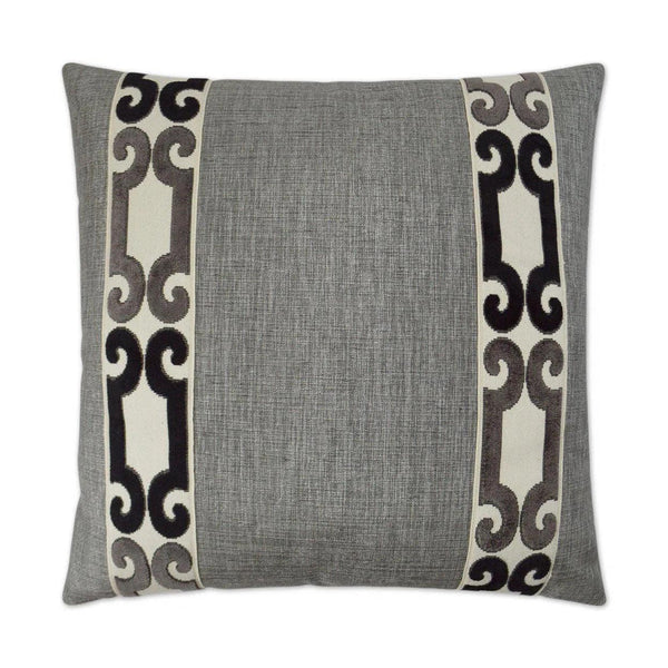 St. Raphael Charcoal Grey Throw Pillow With Insert Throw Pillows LOOMLAN By D.V. Kap